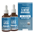 Organic Methyl Folate 1000 mcg + Methyl B12 Cofactor (300 Servings) – Metabolically Active 5-MTHF Form, Organic Berry Flavor, Liquid Sublingual Form – Mood, Cognition, Methylation, Pregnancy (1oz)