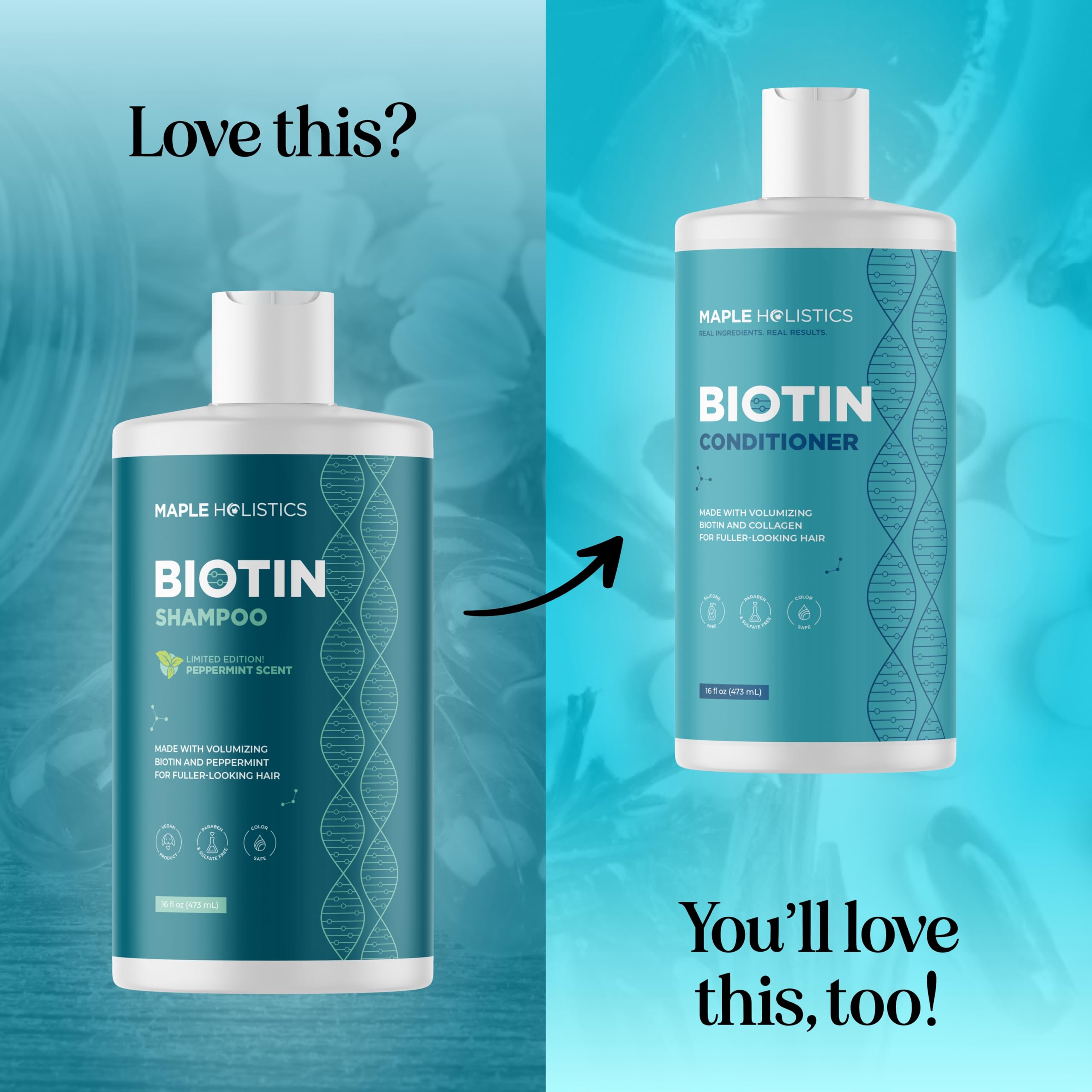 Rosemary and Biotin Shampoo for Thinning Hair - Vegan Volumizing Shampoo for Fine Hair with B Vitamins Argan Oil & Tea Tree Essential Oil - Paraben Silicone and Sulfate Free Vegan Formula (8 Fl Oz)