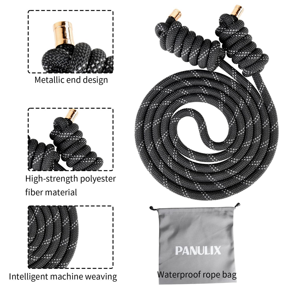 Flow Rope for Fitness High Performance Double Woven Workout Rope Adjustable Flow Jump Rope for Men Women Training Indoor Outdoor Cardio Exercise Ropes for beginner