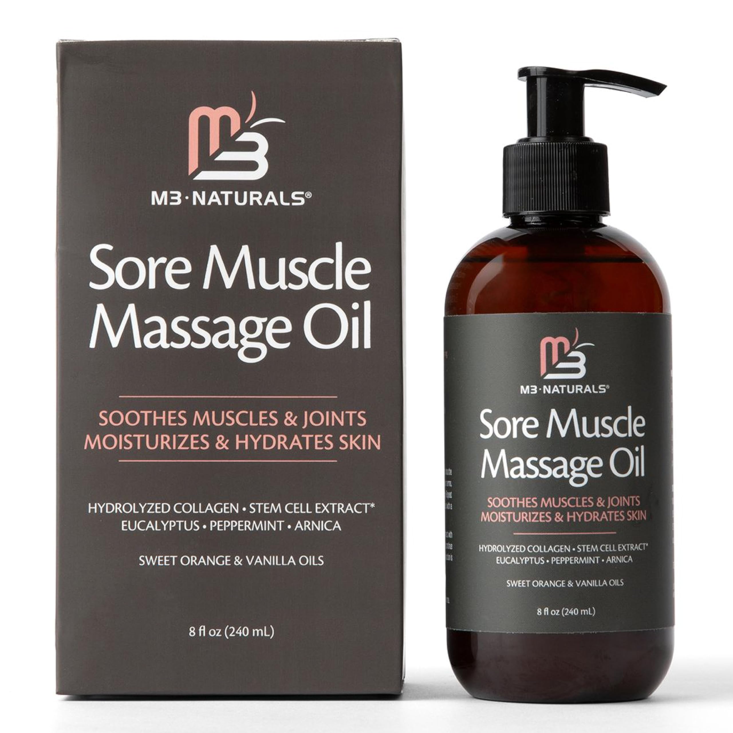 Firming Body Massage Oil with Collagen & Stem Cell – Helps Smooth The Appearance of Cellulite & Improve Skin Texture – Refreshing Aromatherapy Body Oil for Legs & Full Body – 16 Fl Oz