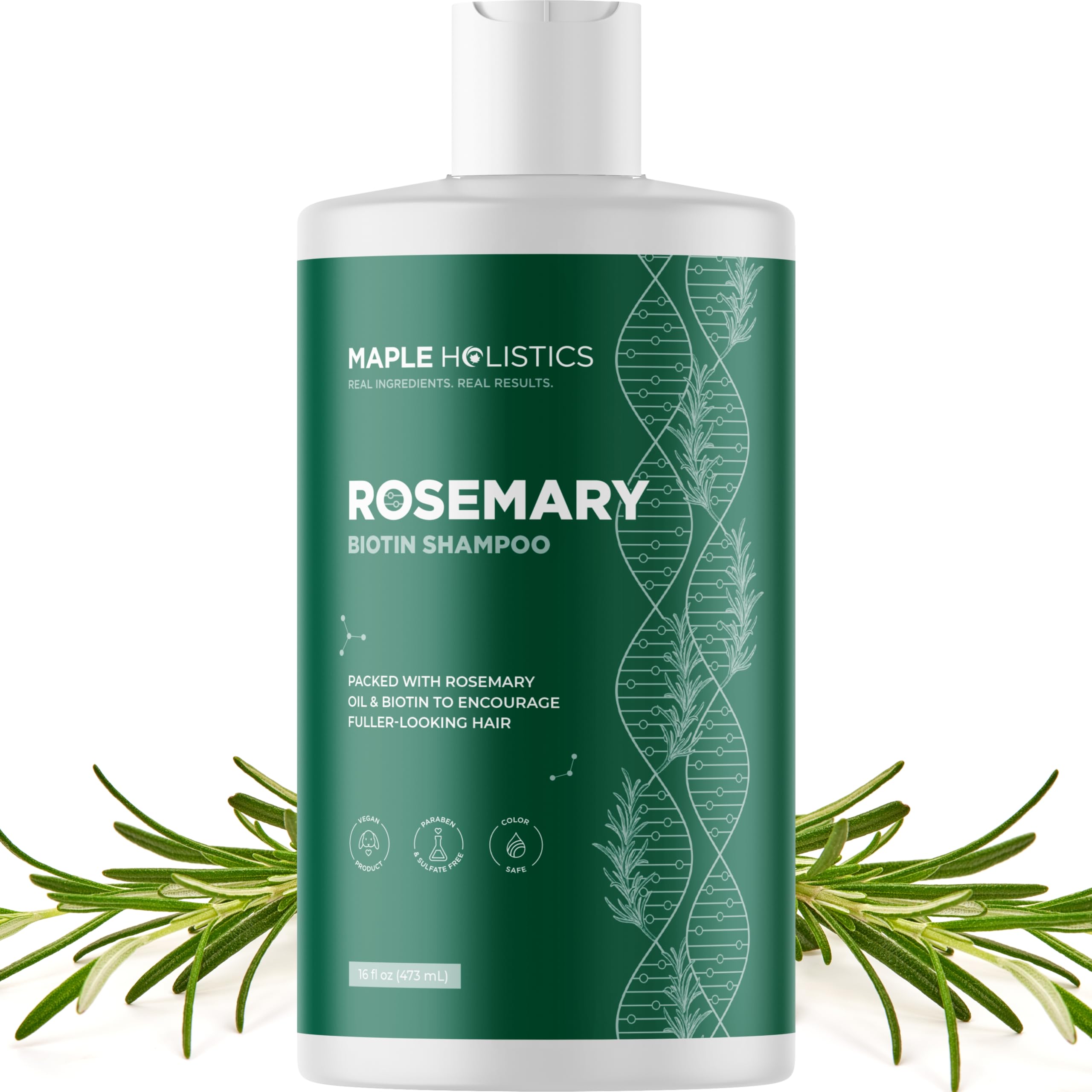 Rosemary and Biotin Shampoo for Thinning Hair - Vegan Volumizing Shampoo for Fine Hair with B Vitamins Argan Oil & Tea Tree Essential Oil - Paraben Silicone and Sulfate Free Vegan Formula (8 Fl Oz)